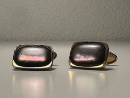 Manschettenknöpfe Perlmutt Antik Vintage 60er 70er Schmuck