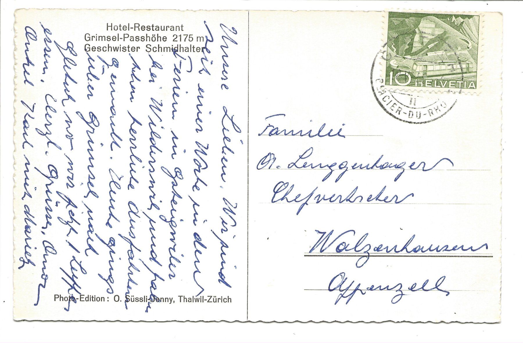 Cartoline postali: Grimselpass (BE/VS) Schneemassen  Oldtimer Auto Nr. BE 17500 – Usato da Engelburg venduto da Cartophil 1