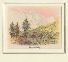 BRUNNIALP, LITHOGRAPHIE 1894