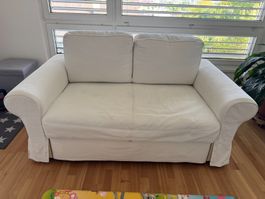 IKEA BACKABRO Schlafsofa (2-Sitzer) in Weiss