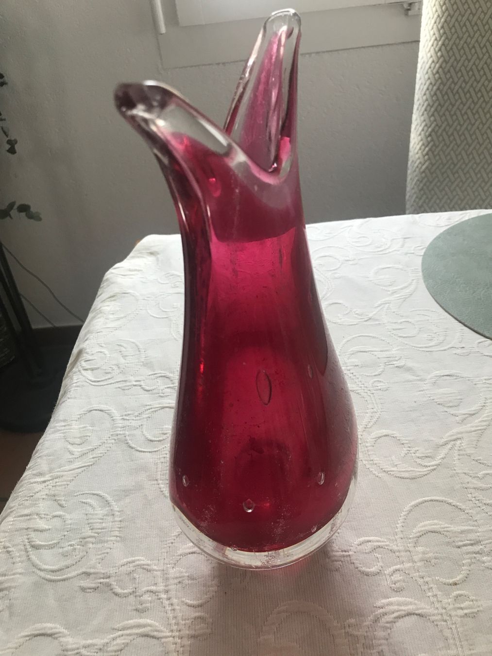 Murano Vasi & Recipienti: Murano  Glasvase, rubinrot – Usato da Wettingen venduto da Andres54 4