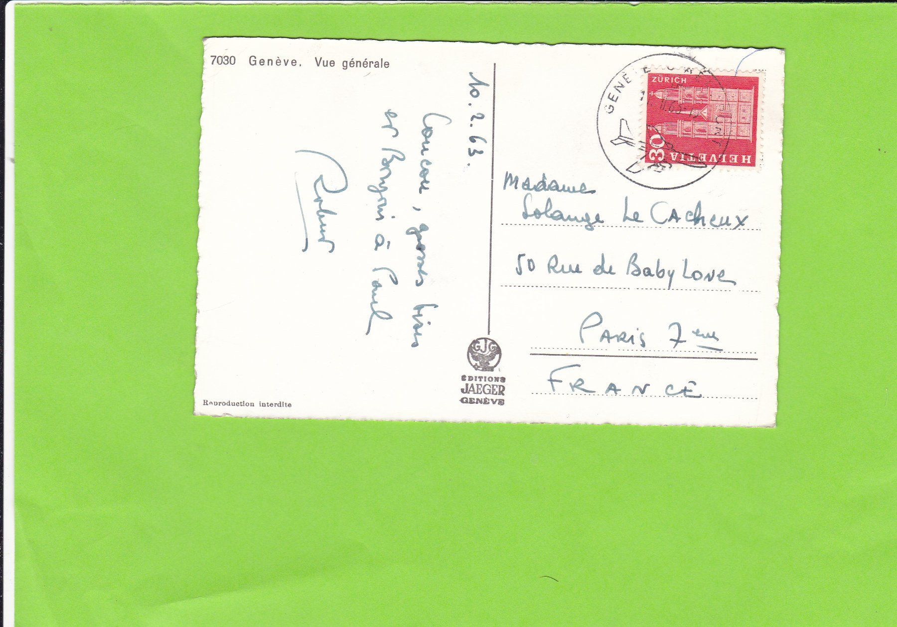 Cartes postales: Genève vue générale – D'occasion à St. Peterzell par neckertal 1