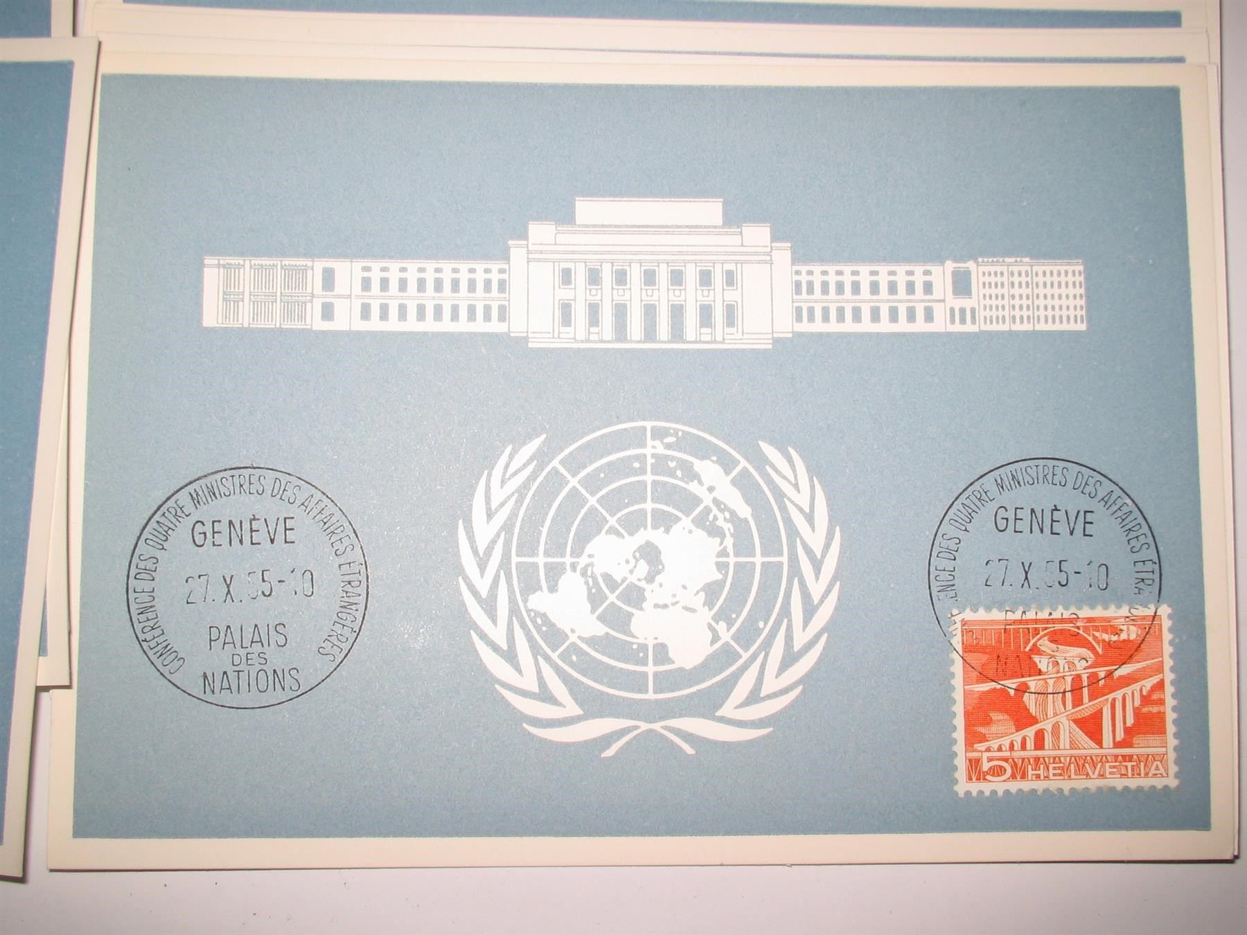 Tous les timbres: 55 blaue Karten Sonderstempel 27.X.55 – D'occasion à Winterthur par Kyoung