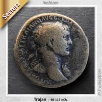 Sehr grosser antiker römischer Sesterz / Trajan / 1./2. Jh.