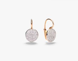 Neue Pomellato Sabbia Ohrringe mit Weissen Diamanten