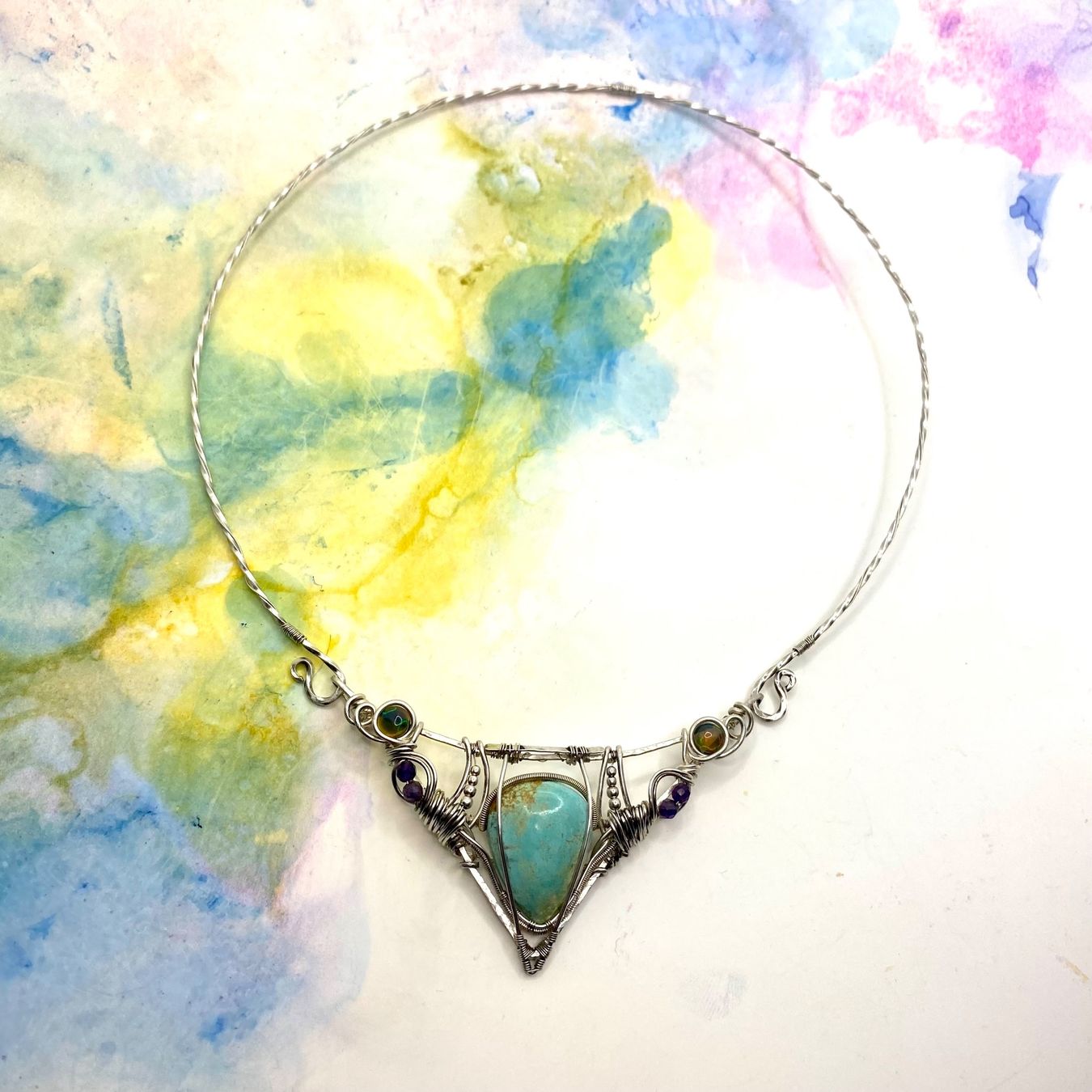 Catenine: Türkis, Opal Silbercollier – Nuovo (secondo la descrizione) da Solothurn venduto da Kiki_Di 2