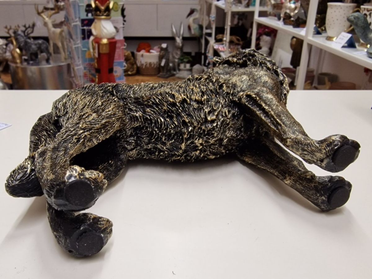 Statuette: Deko Wolf in Vintage Gold Optik – Nuovo e nell'imballaggio originale da Schaffhausen venduto da AtelierPudesco 5