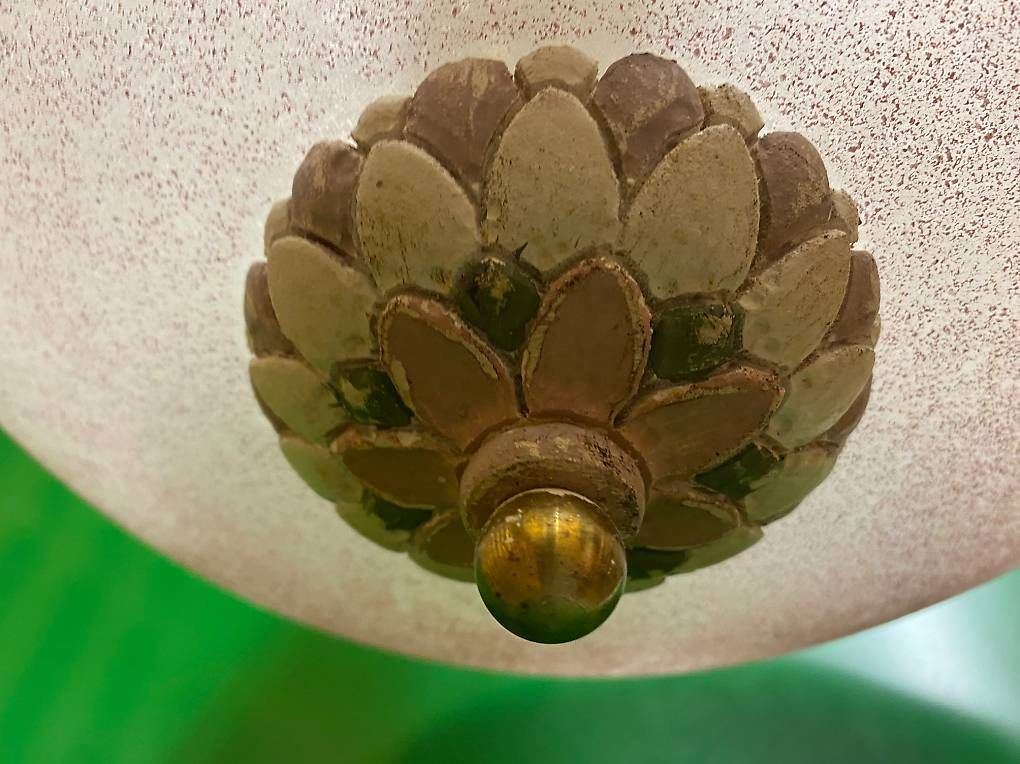Lampadari & plafoniere: Wunderschöner Leuchter aus Holz/Glas – Usato da Hergiswil NW venduto da MiTerwi 2