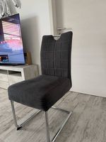 6x Freischwinger Stühle  Anthrazit / Chrom