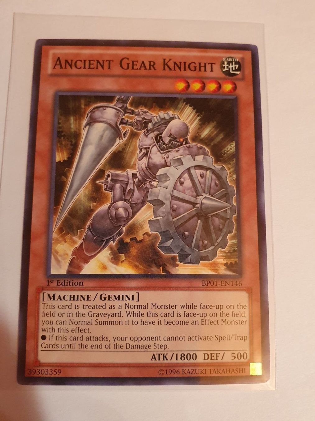 Yugioh Carte collezionabili: Ancient Gear Knight Yugioh first Edition – Usato da Oberdorf BL venduto da BaldenEagle