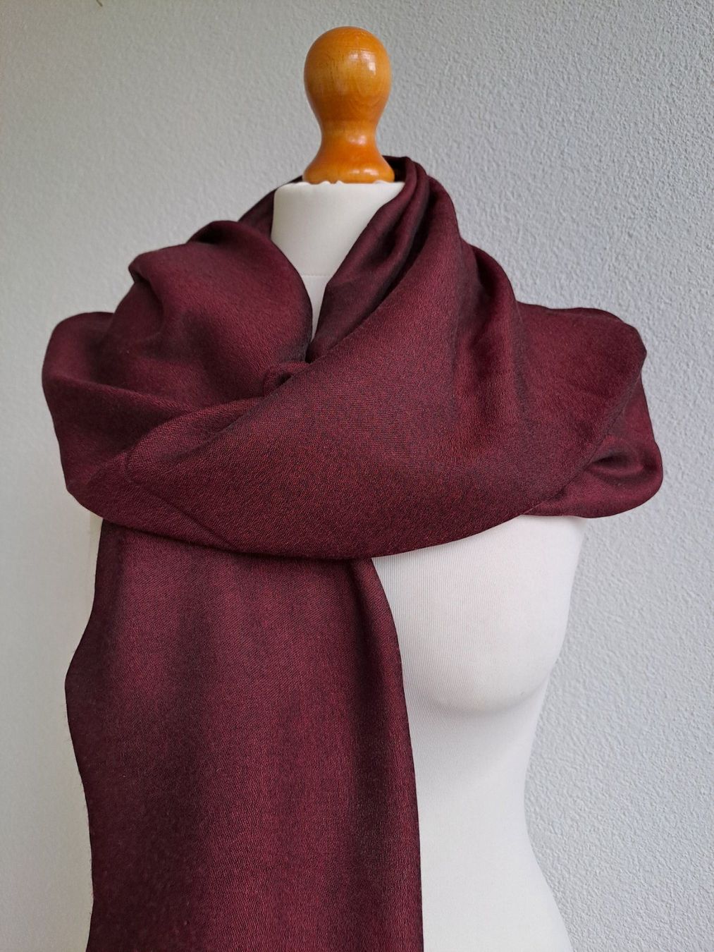 Foulard & Sciarpe: Hauchdünner Pashmina bordeaux-rot – Usato da Volketswil venduto da ronbons 3