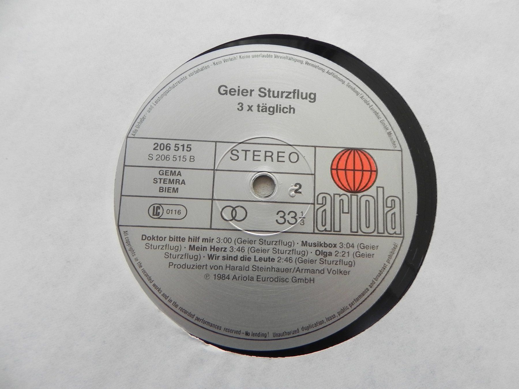 Dischi in vinile: LP Geier Sturzflug 1984 NDW – Usato da Siebnen venduto da krimsie 5