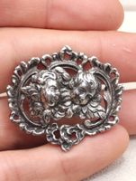 Biedermeier seltener Brosche 835er Silber Meisterpunze Top