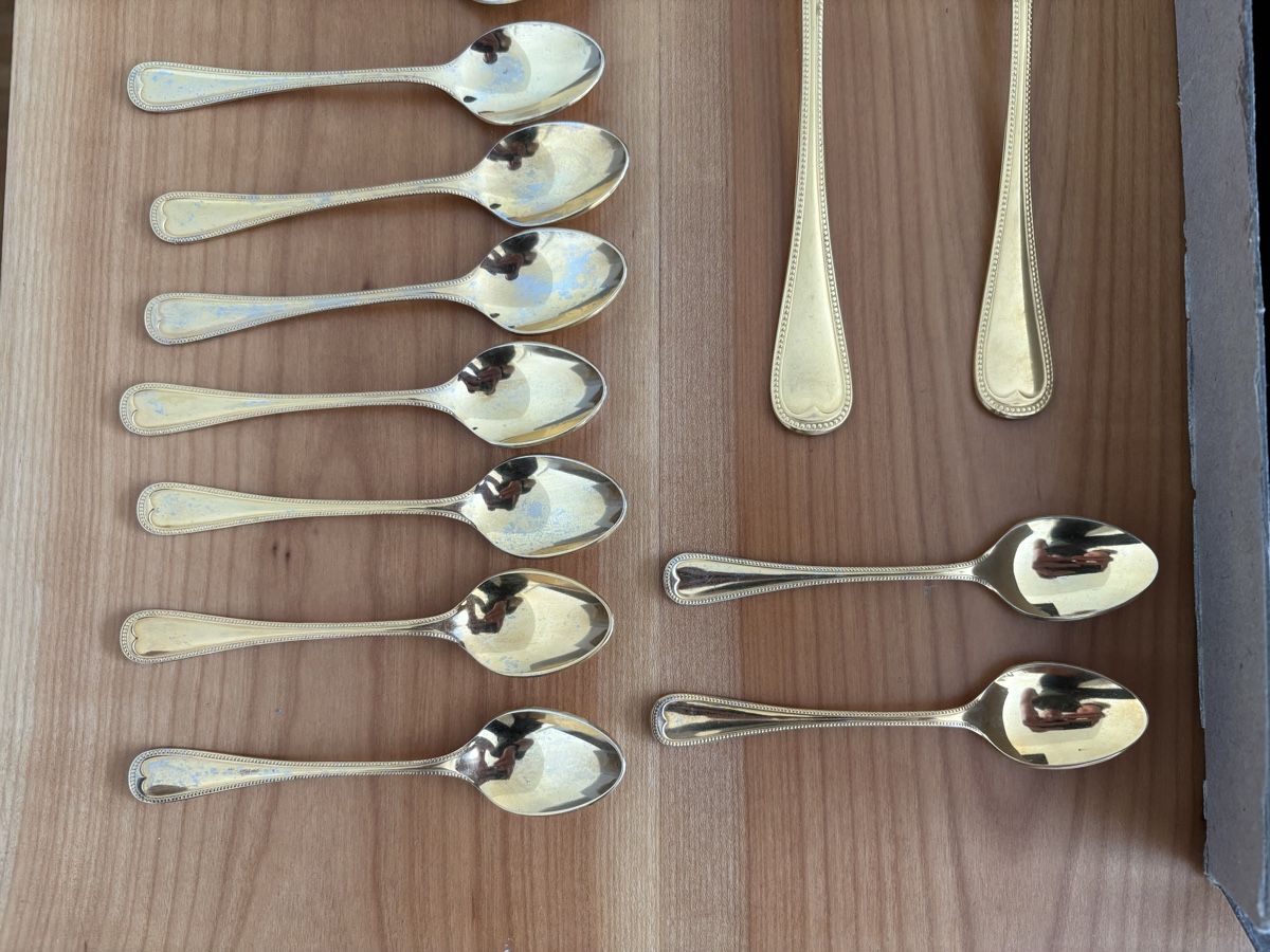 Solingen Set di posate: SBS Solingen Besteckset vergoldet – Usato da Solothurn venduto da _Goliath_ 3