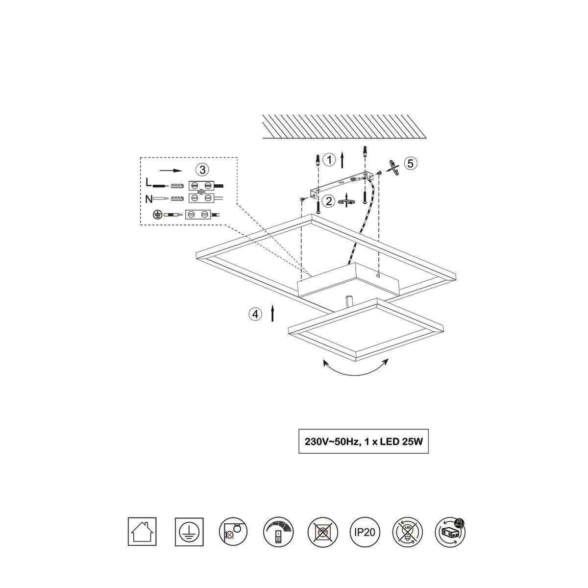Kronleuchter & Deckenlampen: LED Deckenleuchte, 64 cm x 37 cm – Neu (gemäss Beschreibung) aus Kreuzlingen von Smart-Light 8