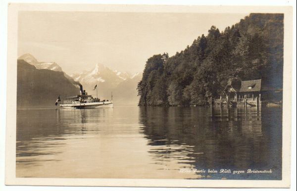 Ansichtskarten: RÜTLI Schiffstation mit Dampfschiff – Neu (gemäss Beschreibung) aus Jona von philajona