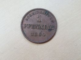🇩🇪  Bavaria 1 Pfennig 1864 VF+