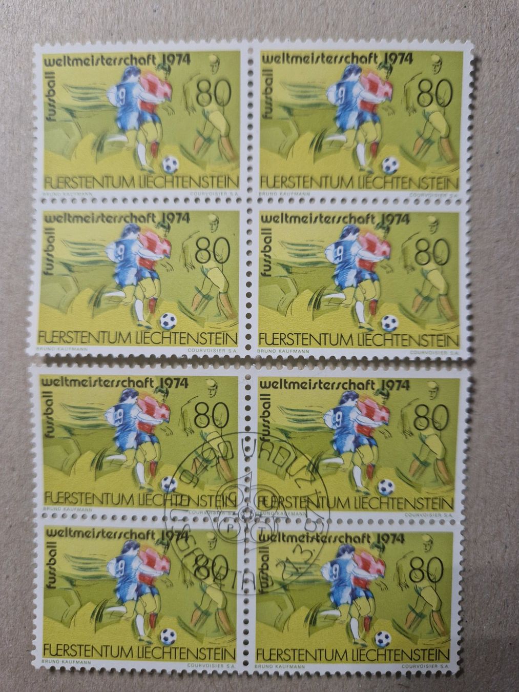 Tutti i francobolli: FL  n° 545  4 block postfrisch** + gestempelt – Usato da Bouveret venduto da hckoala