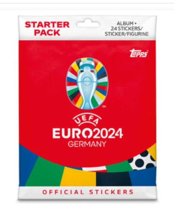 Topps Starter Pack mit 24 Stickers Euro 24 (Neu und originalverpackt ...