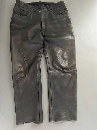 Biker Hose, Grösse 58, Leder, Vintage