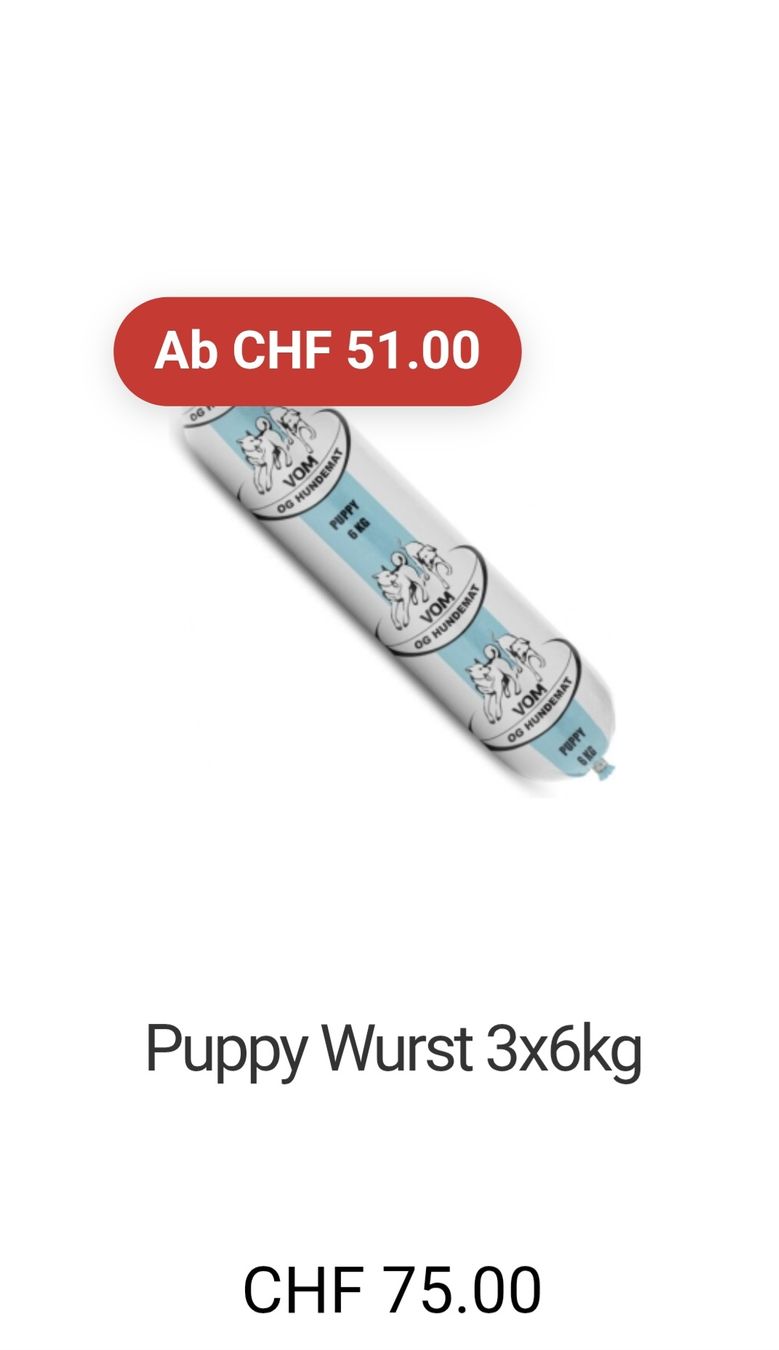 Futter: Barf VOM Puppy – Neu (gemäss Beschreibung) aus Schaanwald von Gismo034