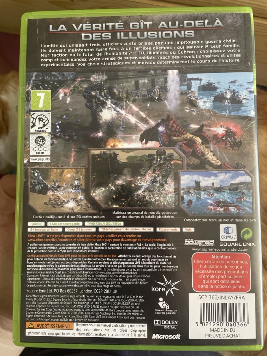 Giochi: Supreme commander 2 Xbox 360 – Usato da Carouge GE venduto da CGuillet 1