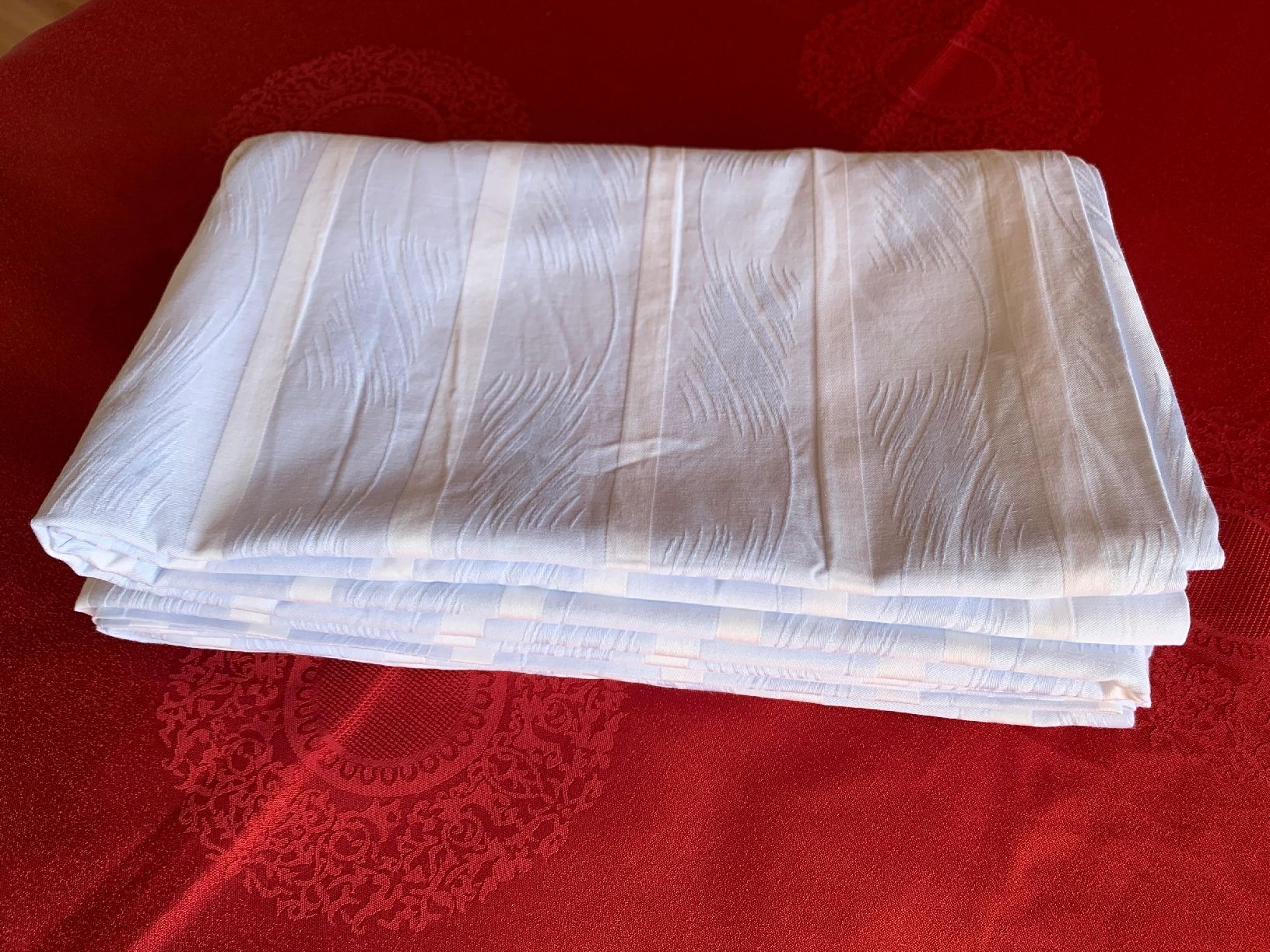 Biancheria da letto: Linge de lit en coton rayé bleu-blanc. – Nuovo (secondo la descrizione) da Dompierre FR venduto da fat_xth5 5