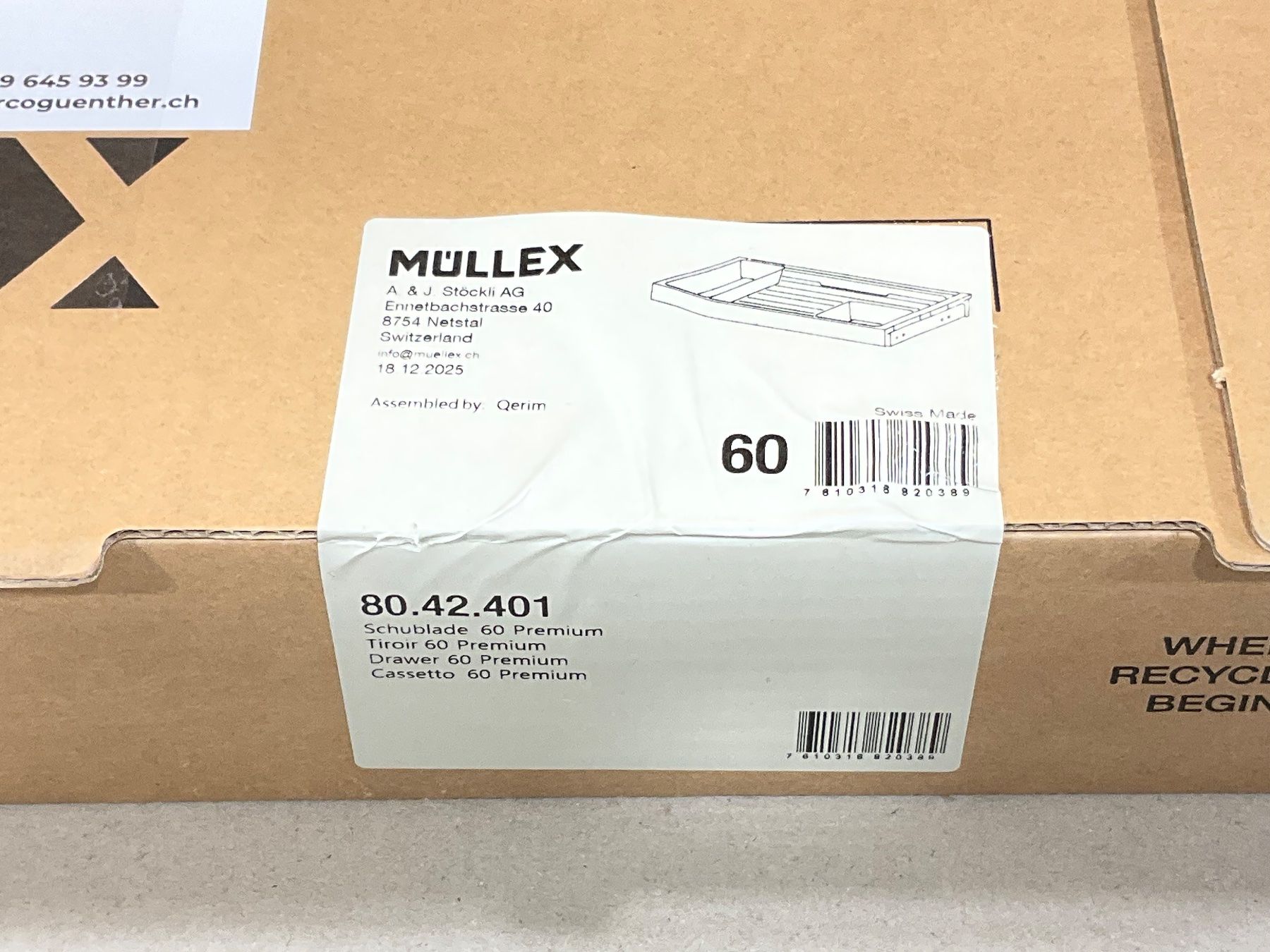 Müllex Cestini per rifiuti: 076 Müllex Abfallsystem Schublade 60 Premium – Nuovo e nell'imballaggio originale da Derendingen venduto da Meisterstuecke 3
