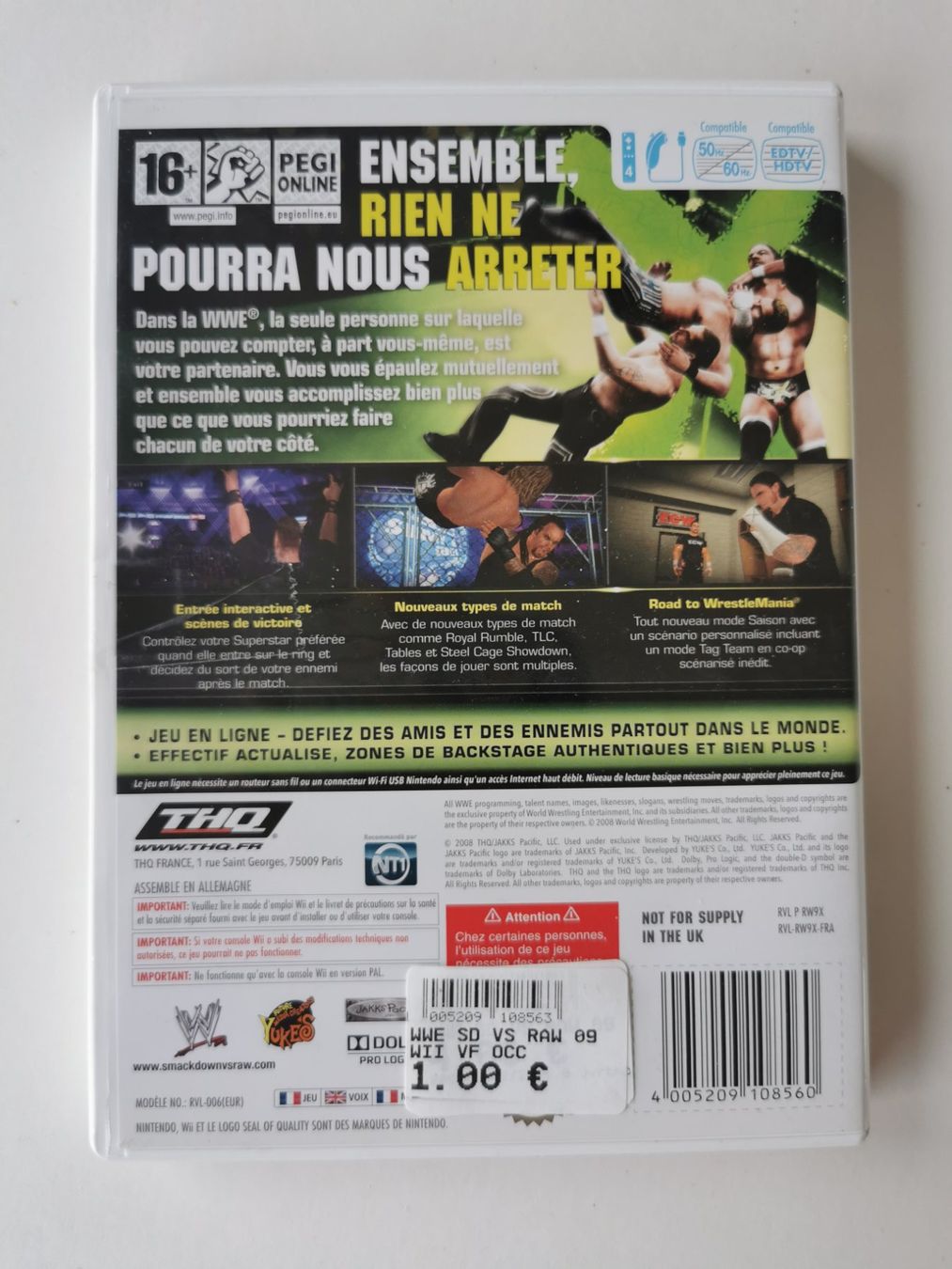 Nintendo Giochi: Wii - Smackdown vs Raw 2009 – Usato da Lenzburg venduto da eyworld 2