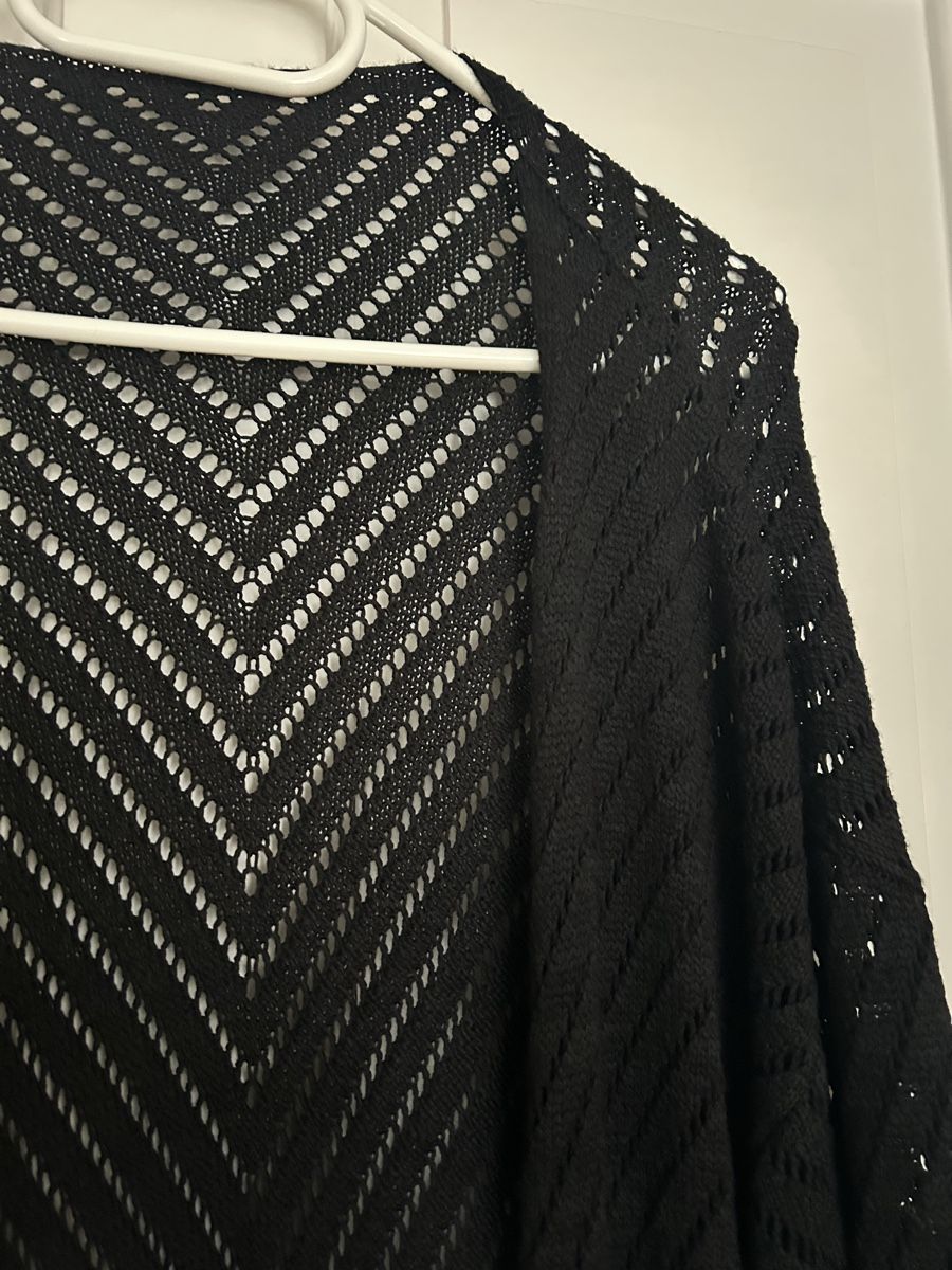 Jacken: Schwarze Sommer-Strickjacke, Grösse L, Neu – Neu (gemäss Beschreibung) aus Gunten von starfish3 1