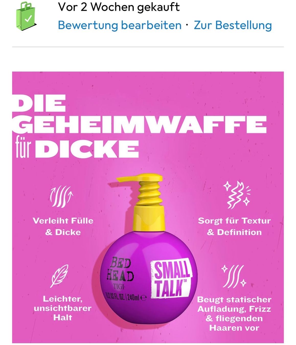 Altro per la cura del corpo: Bed Head Small Talk Haarcreme – Nuovo (secondo la descrizione) da Zürich venduto da Jaskam 3