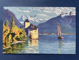 Alte Ansichtskarte Schloss Chillon, Schweiz Paolo Kutscha