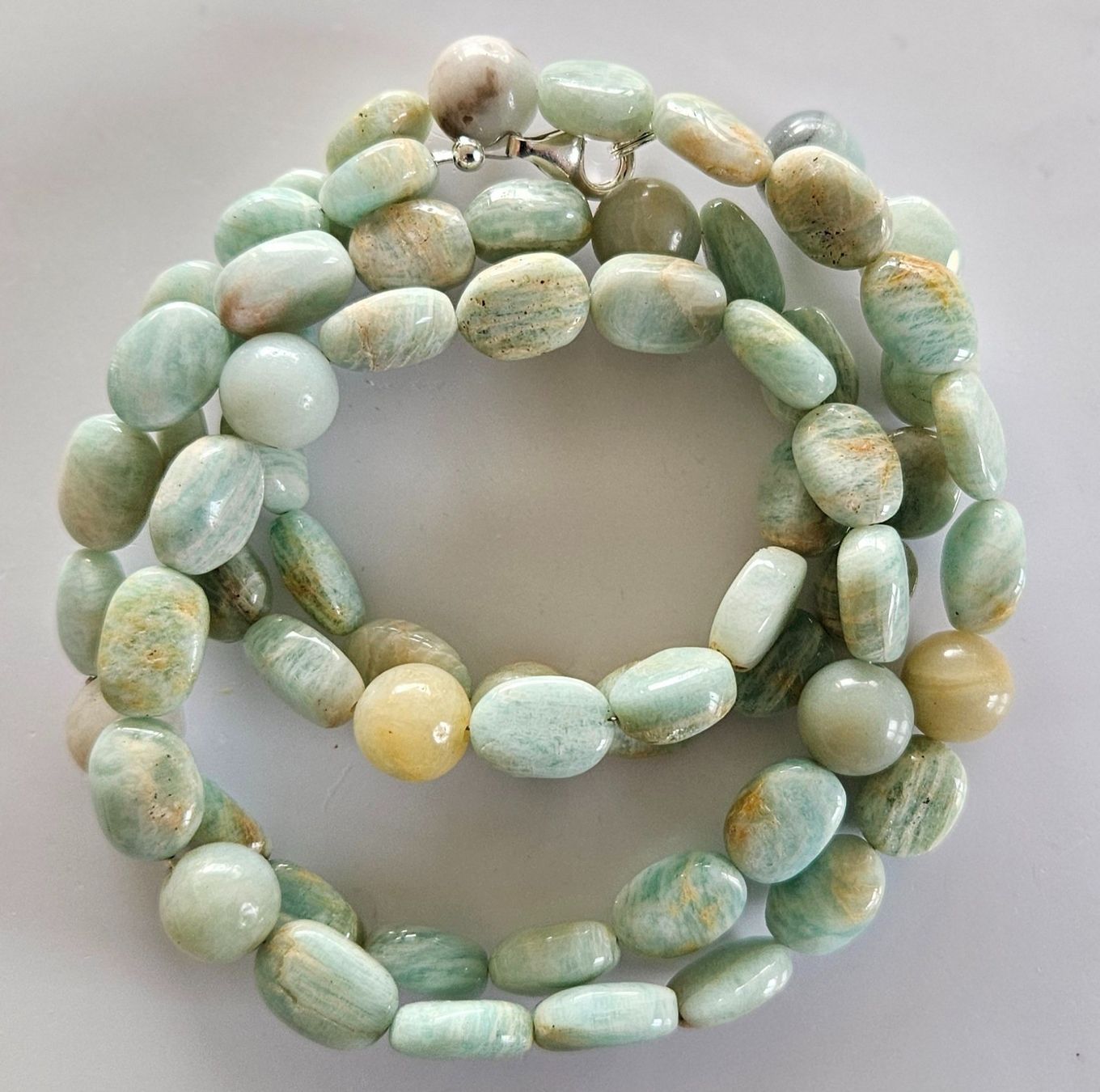 Catenine: lange Amazonit Halskette 38 – Nuovo e nell'imballaggio originale da Luzern venduto da Cellina1