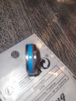 Herren Ring Edelstahl mit Türkis, Grösse 10, neuwertig