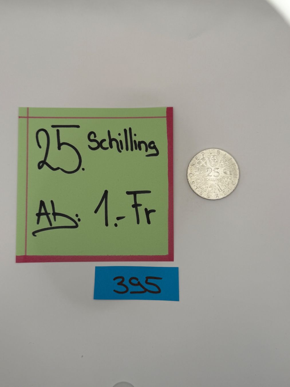 Toutes les monnaies: 25 Schilling Ab: 1.- Fr. – D'occasion à Engi par kasi09 1