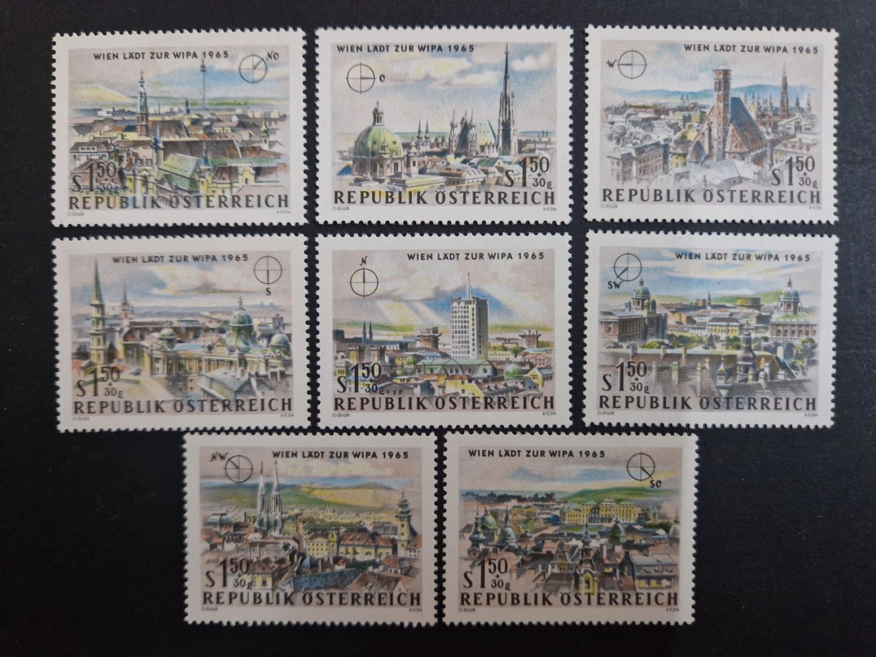 Tutti i francobolli: Autriche  1164 - 1171  neuf ** – Usato da Bouveret venduto da hckoala