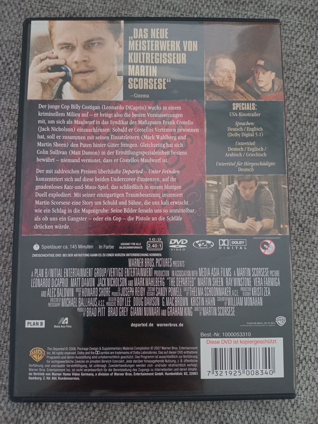 Tutti i DVDs: DEPARTED UNTER FEINDEN – Usato da Zollikofen venduto da jde_72zf 1