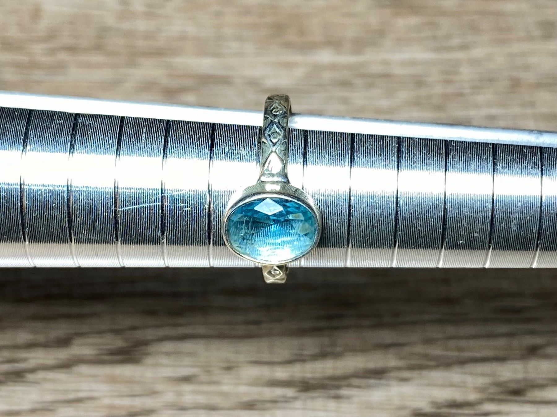 Anelli: 925 Silber Ring - natürlicher Blautopas – Nuovo e nell'imballaggio originale da Laax venduto da Kiki_Kingdom3 5