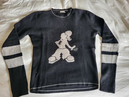 onyx wolle pullover schwarz vintage