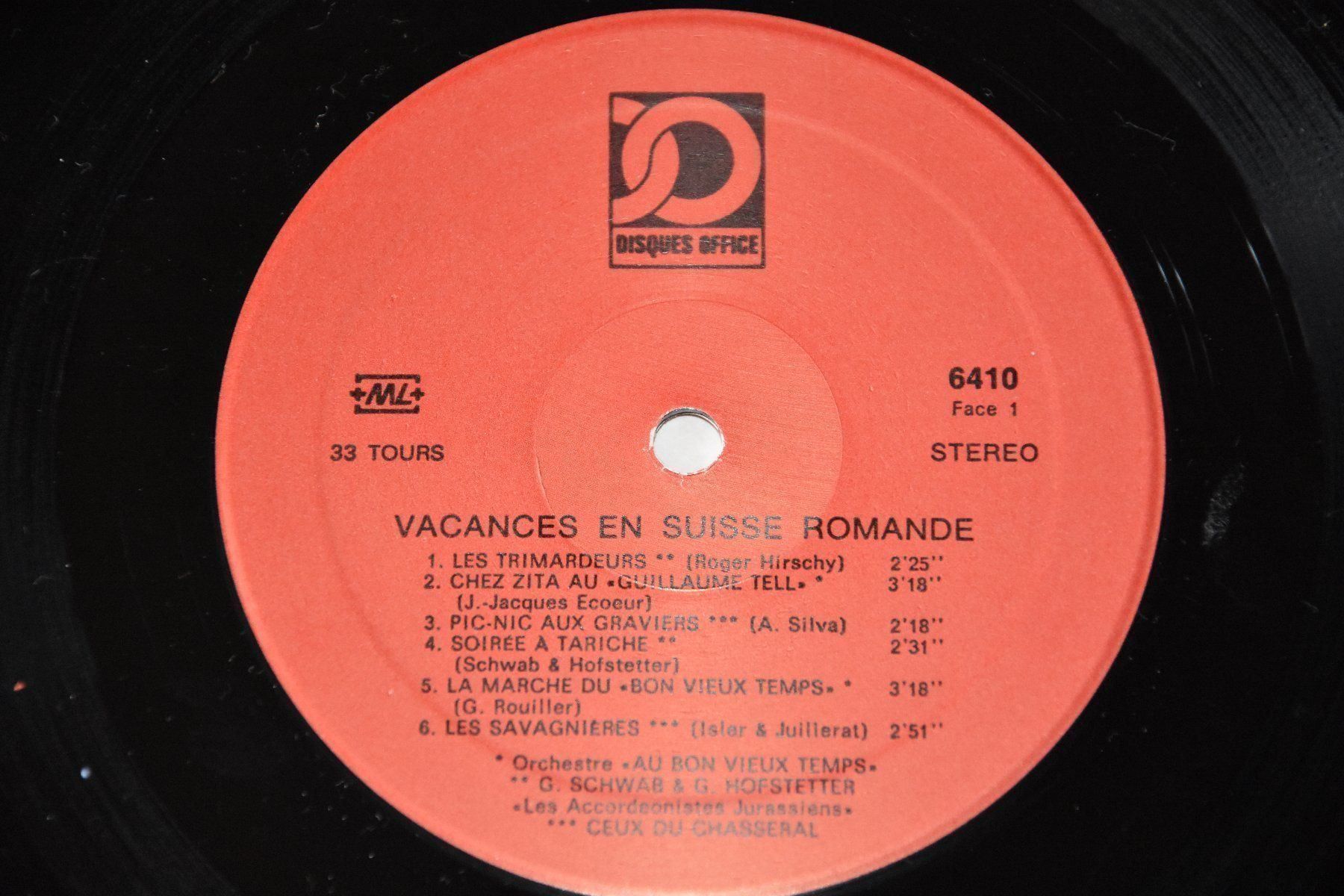 Dischi in vinile: Vinyle "Vacances en Suisse Romande" – Usato da Belmont-sur-Yverdon venduto da ag97 2