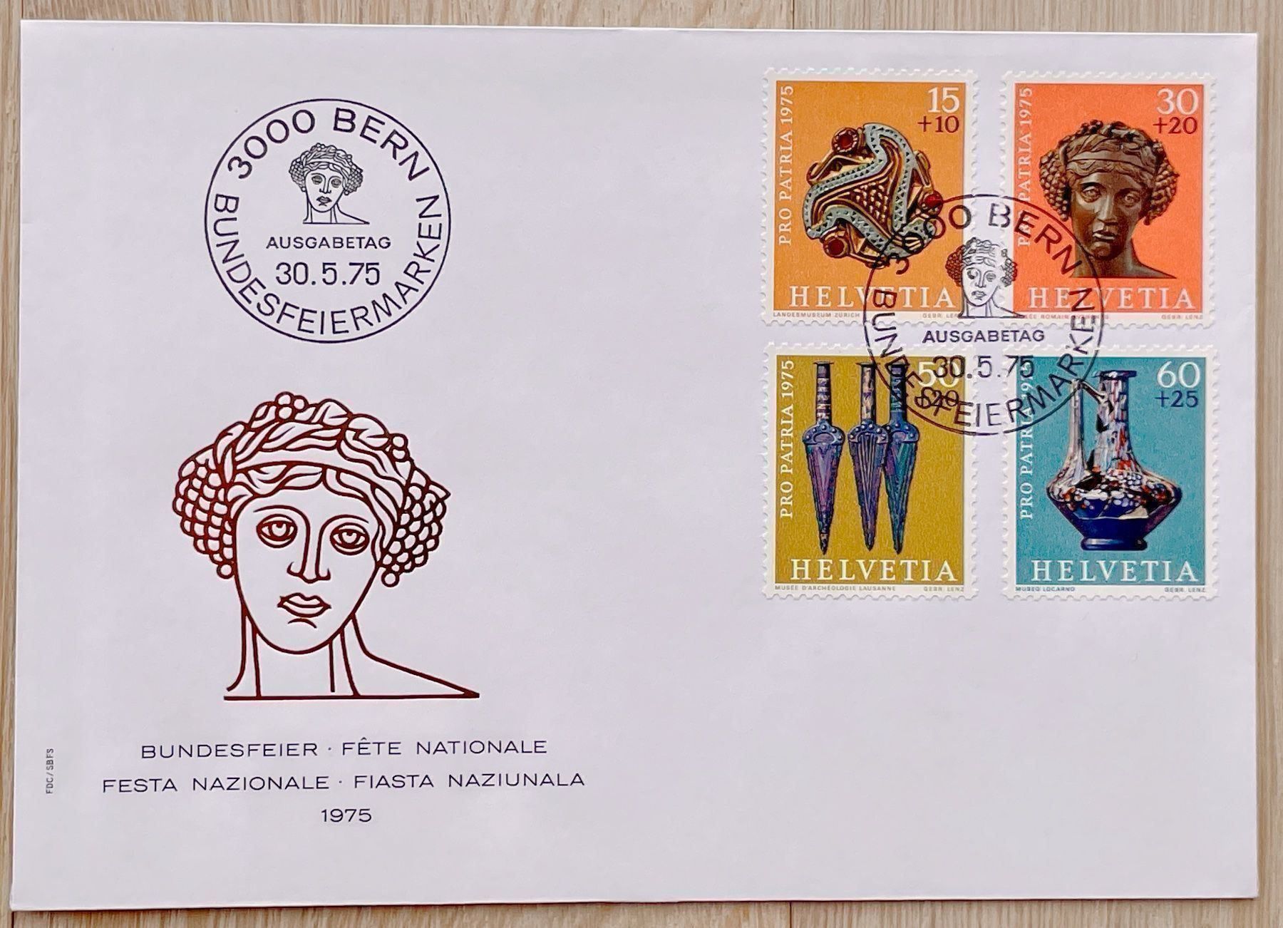 Tutti i francobolli: FDC Pro Patria 1975 – Nuovo (secondo la descrizione) da Zürich venduto da Marfe1