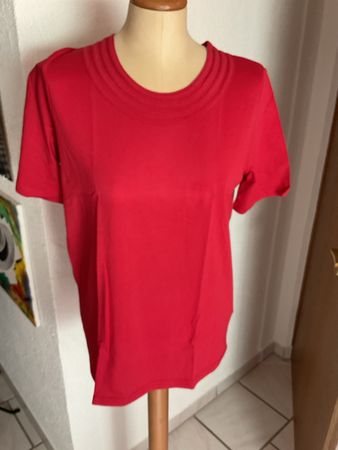 Damen Rundhals Tshirt Bio Baumwolle 100% rot Alkena Grösse S