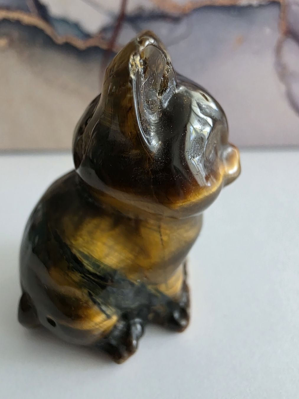 Statuette: Tigerauge Katze Statue / Figur – Nuovo e nell'imballaggio originale da Menziken venduto da Mirager 1