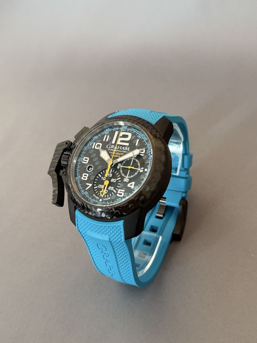 Graham Orologi: Graham Chronofighter Superlight Carbon Blue – Nuovo e nell'imballaggio originale da Nyon venduto da GenevaLuxuryWatches 2