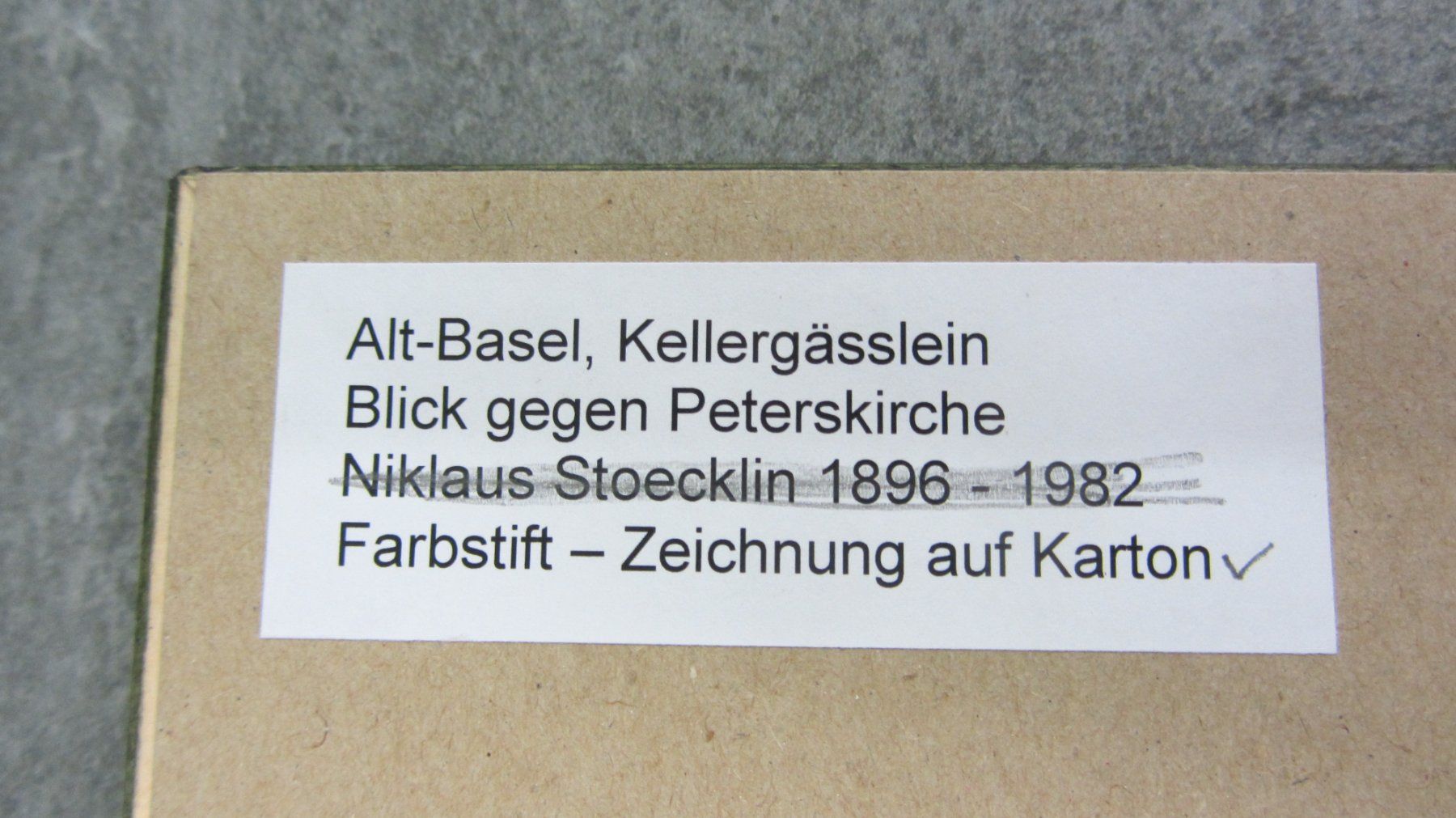 Foto & Immagini: Alt-Basel, Kellergässlein, Orig. Farbstiftzeichnung – Usato da Hölstein venduto da niala06 3