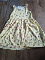 Mädchen Kleid gelb geblümt 122/128 Sommerkleid H&M