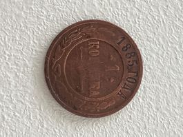 Russische Kupfermünze 1 Kopeke 1885