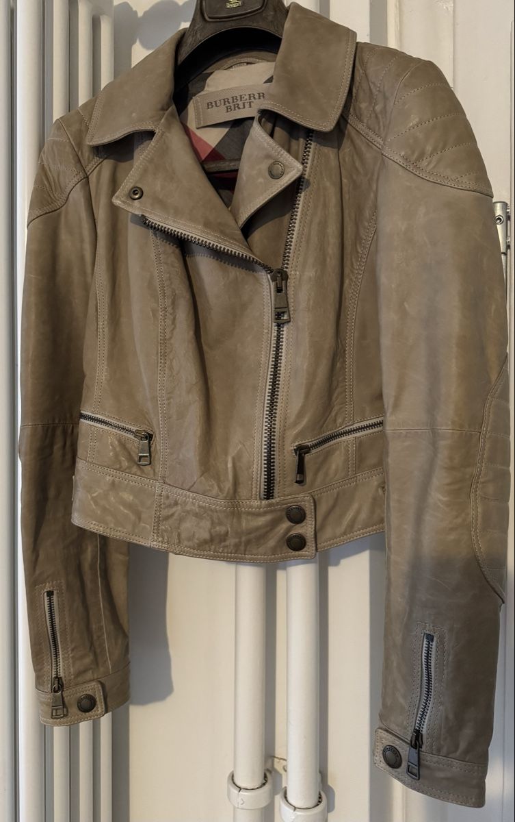 Burberry Giacche: Burberry Brit Lederjacke, Gr. 34 – Usato da Basel venduto da Louischen