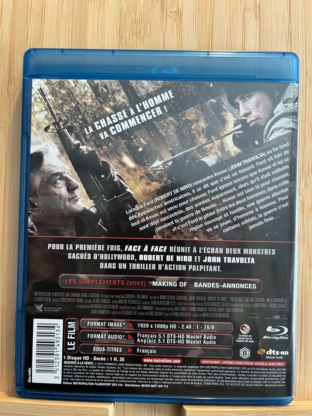 Tutti i DVDs: Face à face (2013, De Niro, Travolta, Blu-ray) – Usato da Vevey venduto da zecollector 1