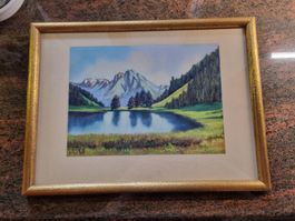 Original Burtell Gemälde Graeggelisee mit Schafberg🖼️